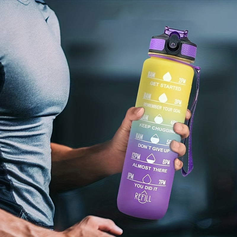 1000ml Gradient Water Bottle for Travel Sports