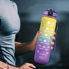 1000ml Gradient Water Bottle for Travel Sports