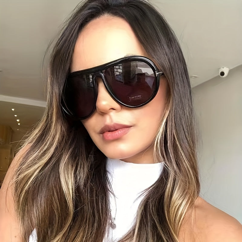 Round Frame Aviator Sunglasses UV400 Gradient Lens Glasses