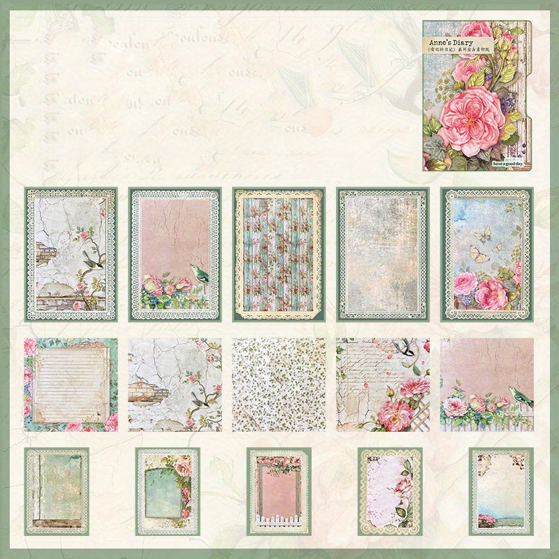30pcs Vintage Style Nature Plants Flowers Mushroom Stickers Pack