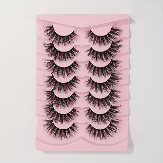 Fluffy 6D Mink Wispy Cat Eye Lashes Pack