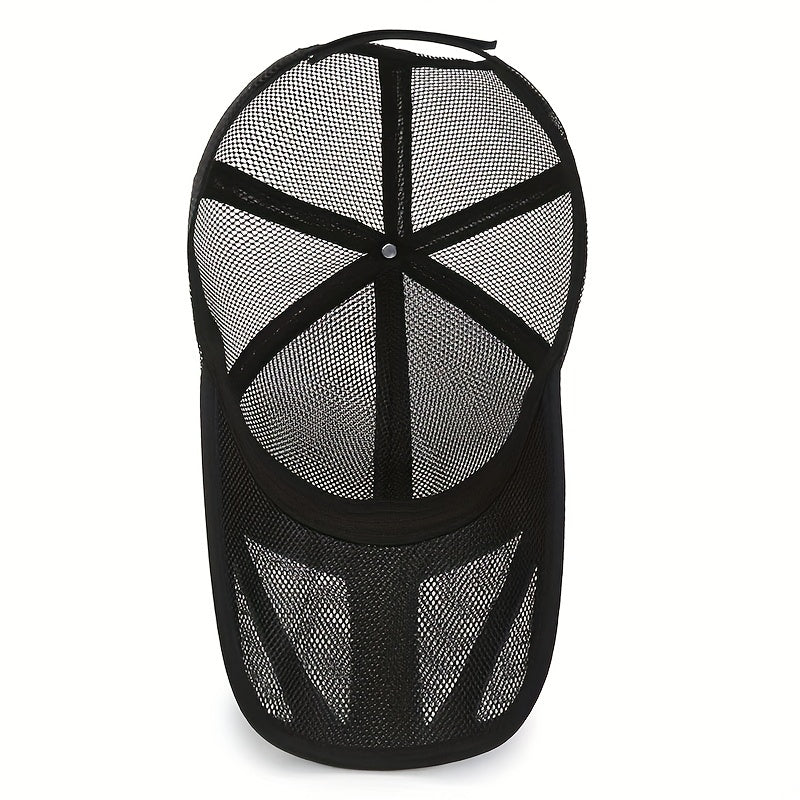 Mesh Hat Hollow Brim Baseball Cap Sun Hat Men's Peaked Cap