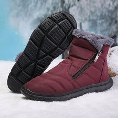 Winter Plus Velvet Women's Snow Boots Warm Lightweight Casual Zipper Snow Boots