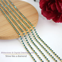1 Yard 2 5mm Bling Crystal Rhinestone Trim Chain DIY Jewelry Crafts