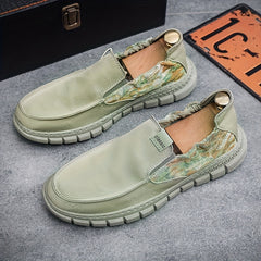 Men's Slip On Canvas Shoes Casual Breathable Comfy Outdoor Walking Shoes