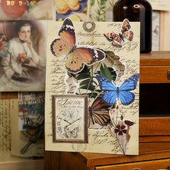 30 Vintage Patterned Art Supplies for Scrapbooking DIY, Washi Stickers