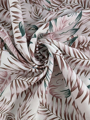 Allover Leaf Print Tank Jumpsuit