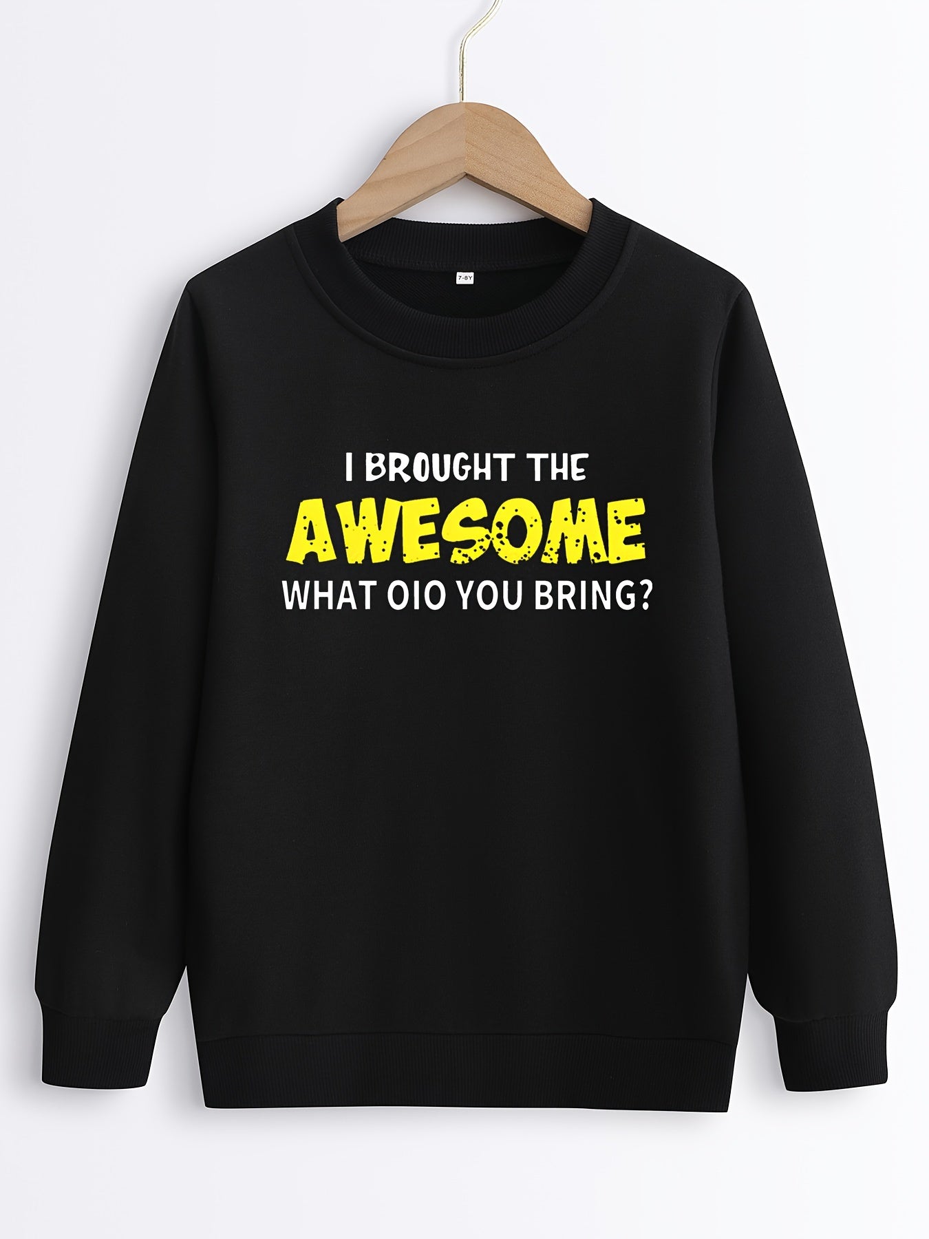 Boys Casual Sweatshirt Long Sleeve Crew Neck Tops