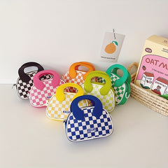 Girls Plaid Handbag Casual Shoulder Bag