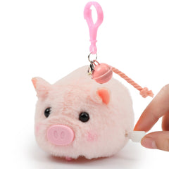 Clockwork Racing Bunny Pig Toy Plush Bell