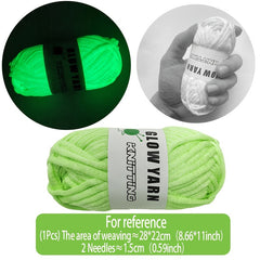 Coarse Luminous Yarn Face Mask for DIY Christmas & Halloween Gifts