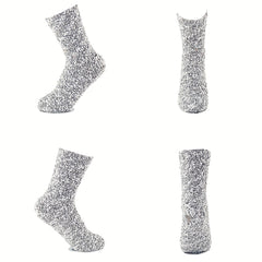 Soft Fuzzy Floor Socks Women's Mid Tube Stockings