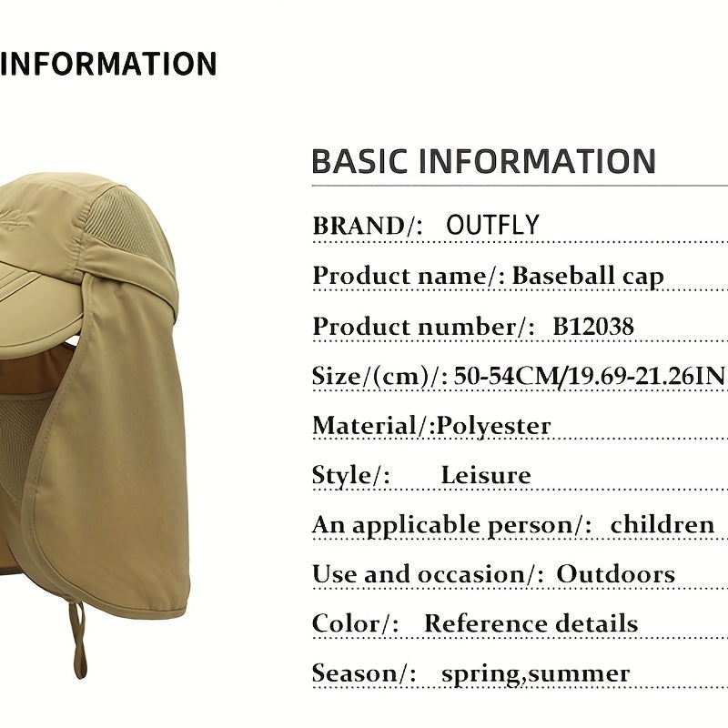Men's Summer Outdoor Fishing Hat Sun Visor Baseball Cap