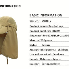 Men's Summer Outdoor Fishing Hat Sun Visor Baseball Cap