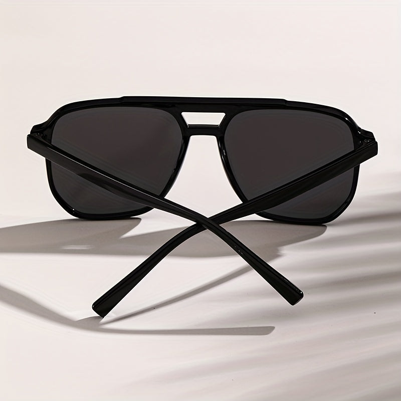 Top Bar Aviator Sunglasses Minimalist Rivet Decor UV400