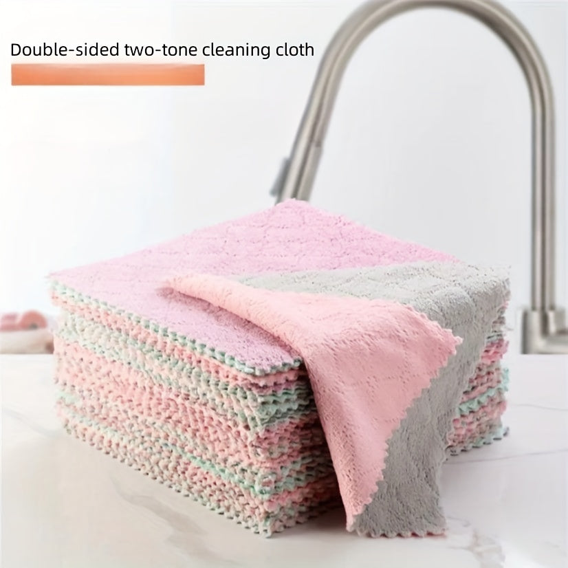 Double Sided Dishwashing Towel, Non-stick, Thickened, Water Absorption