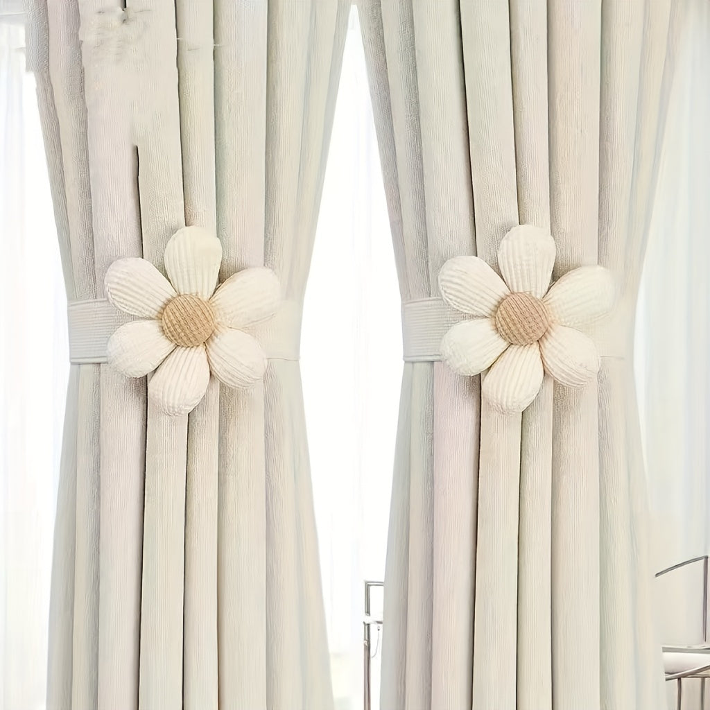 1pc Flower Curtain Tieback Without Punching