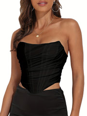 Strapless Zipper Corset Bustier Tummy Control Slimming Body Shaper