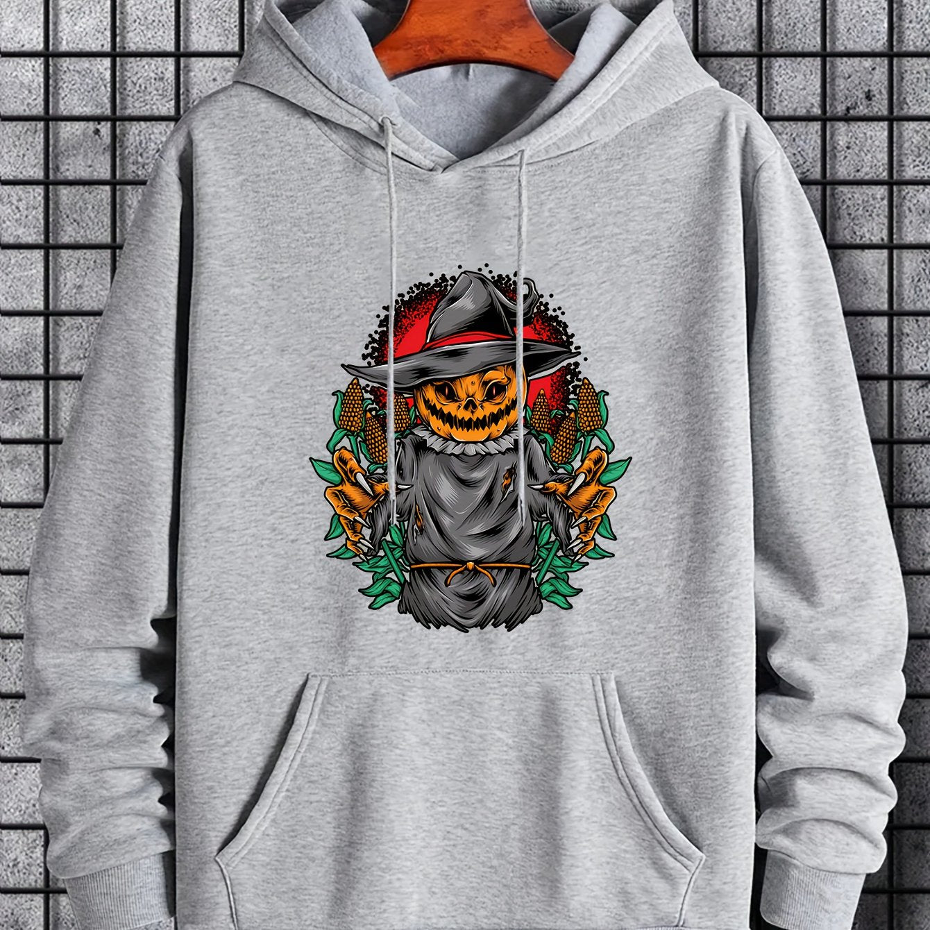 Men's Pumpkin Graphic Hoodie Casual Sweatshirt