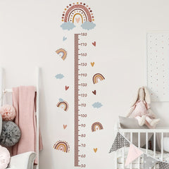 Rainbow Cloud Heart Height Wall Sticker