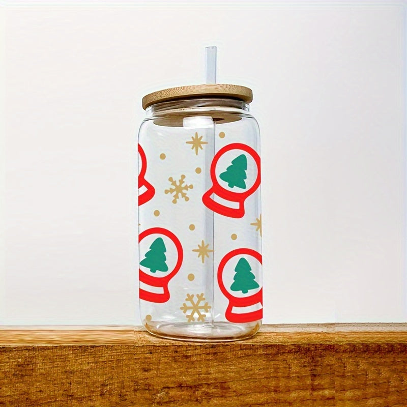 Christmas Crystal Ball Tumbler 16oz Ghost Pattern Coffee Mug