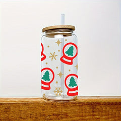 Christmas Crystal Ball Tumbler 16oz Ghost Pattern Coffee Mug