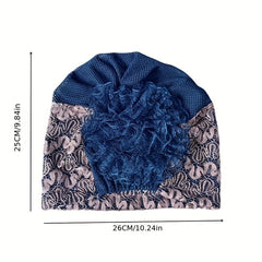 Embroidery Lace Turban Cap Lightweight Inner Hijab Hats