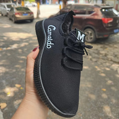 Plush Lined Breathable Running Shoes Outdoor Sneakers