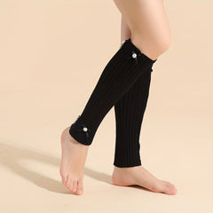Faux Pearl Leg Warmers Knee High Socks