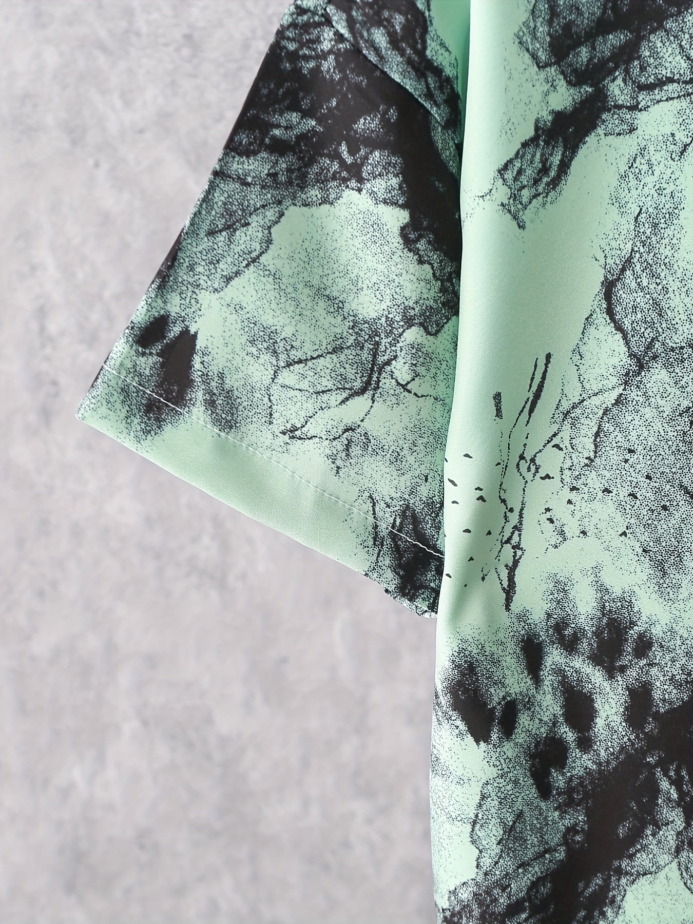 2pcs Boys Ink Painting Graphic Pocket Short Sleeve Shirt & Shorts Set