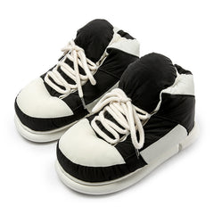 Men's Thick Thermal Slippers Anti-skid Comfortable Lace Up Shoes for Winter