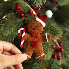 3pcs Gingerbread Man Pillow Christmas Tree Accessories Pendant