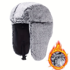 Winter Trapper Hat Rabbit Velvet Warm Outdoor Ski Hat