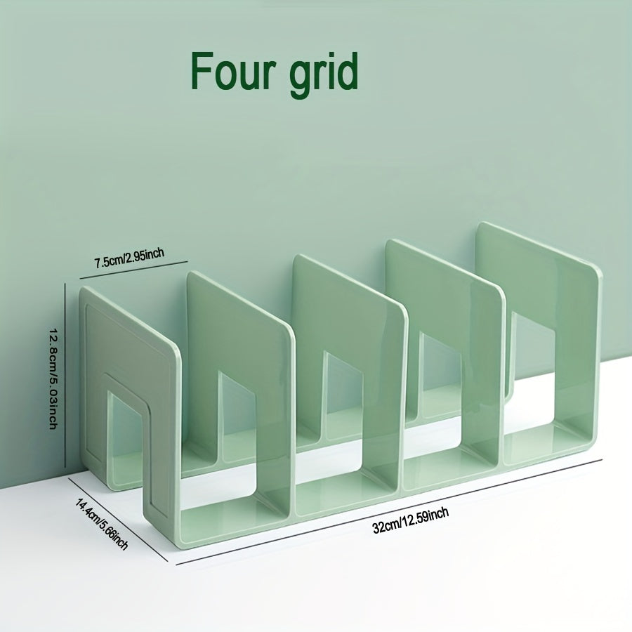 Acrylic Bookend Bookshelf Desk Storage Organize Collect Books Purple Green Pink