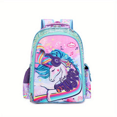 Kids Waterproof Unicorn Dinosaur Backpack Large Capacity Multiple Compartments