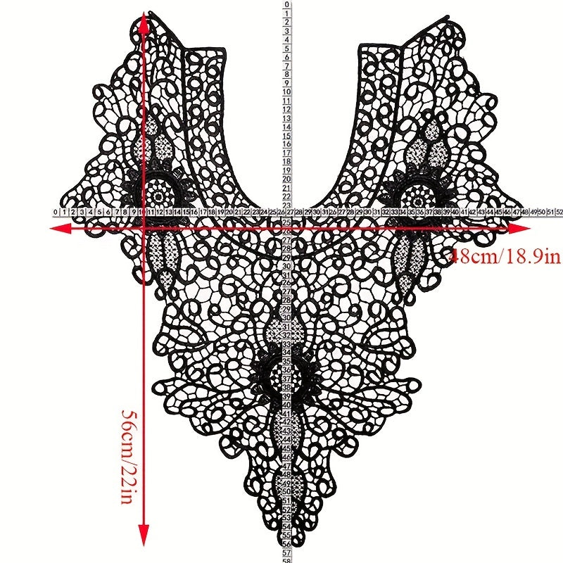1pc Flower Embroidery Lace Fabric Trim Ribbon DIY Sewing Bridal Applique Collar