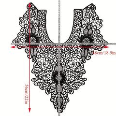 1pc Flower Embroidery Lace Fabric Trim Ribbon DIY Sewing Bridal Applique Collar