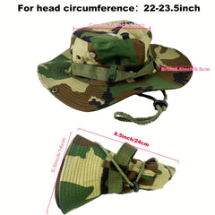 Cowboy Hat Wide Brim Fishing Hat Windproof Sun Hat