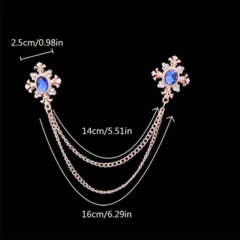 Men's Statement Corsage Shirt Collar Brooch