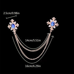 Men's Statement Corsage Shirt Collar Brooch