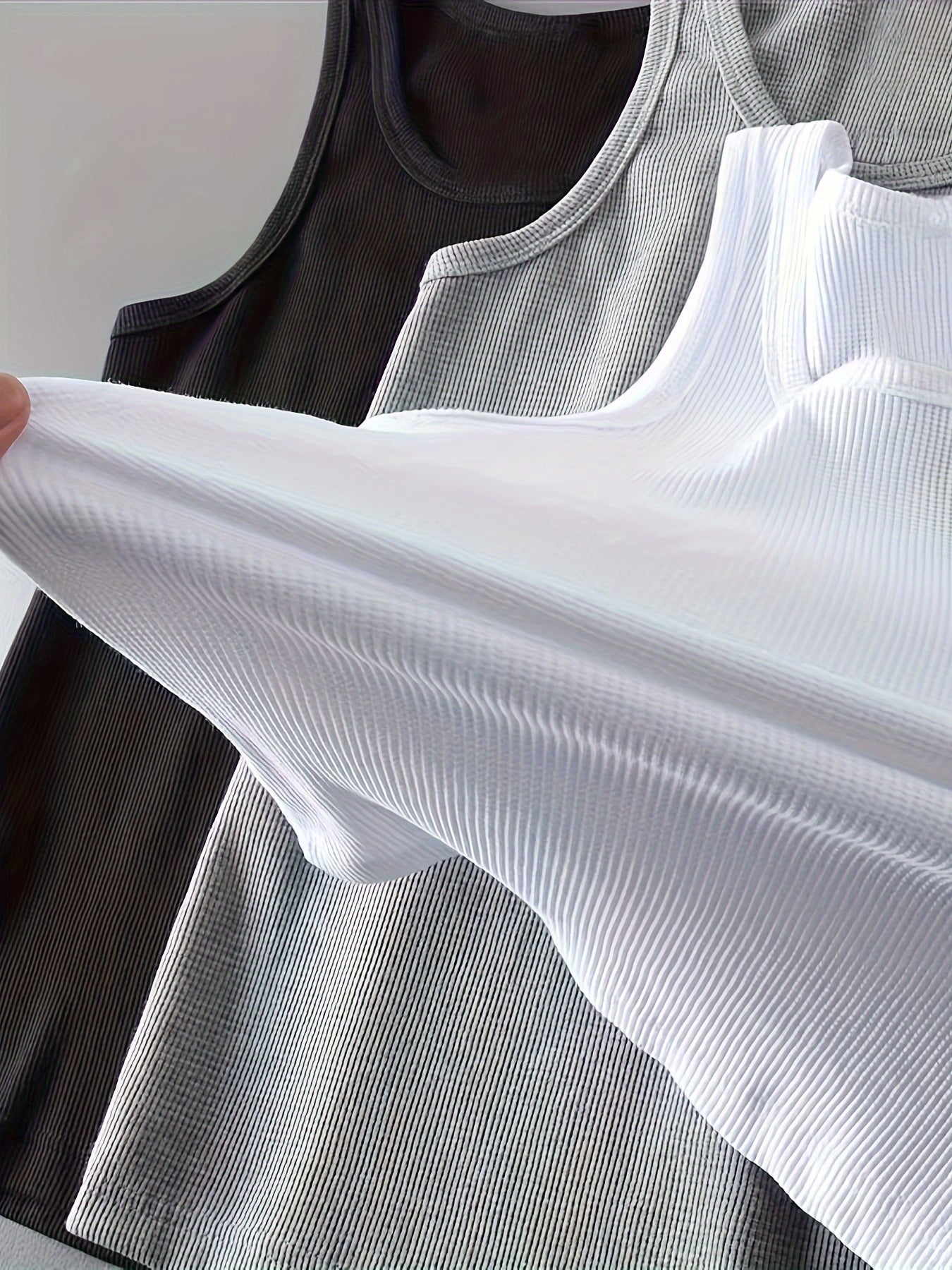Men's Solid Tank Top Quick Dry Sleeveless Shirt for Summer Outdoor