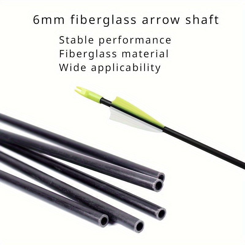 10pcs Arrow Shaft OD 6.00mm ID 4.0mm for 6-8-13.61KG Recurved & Composite Bow