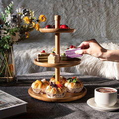 Wooden Cake Tray Cupcake Display Stand Wedding Party Cake Stand