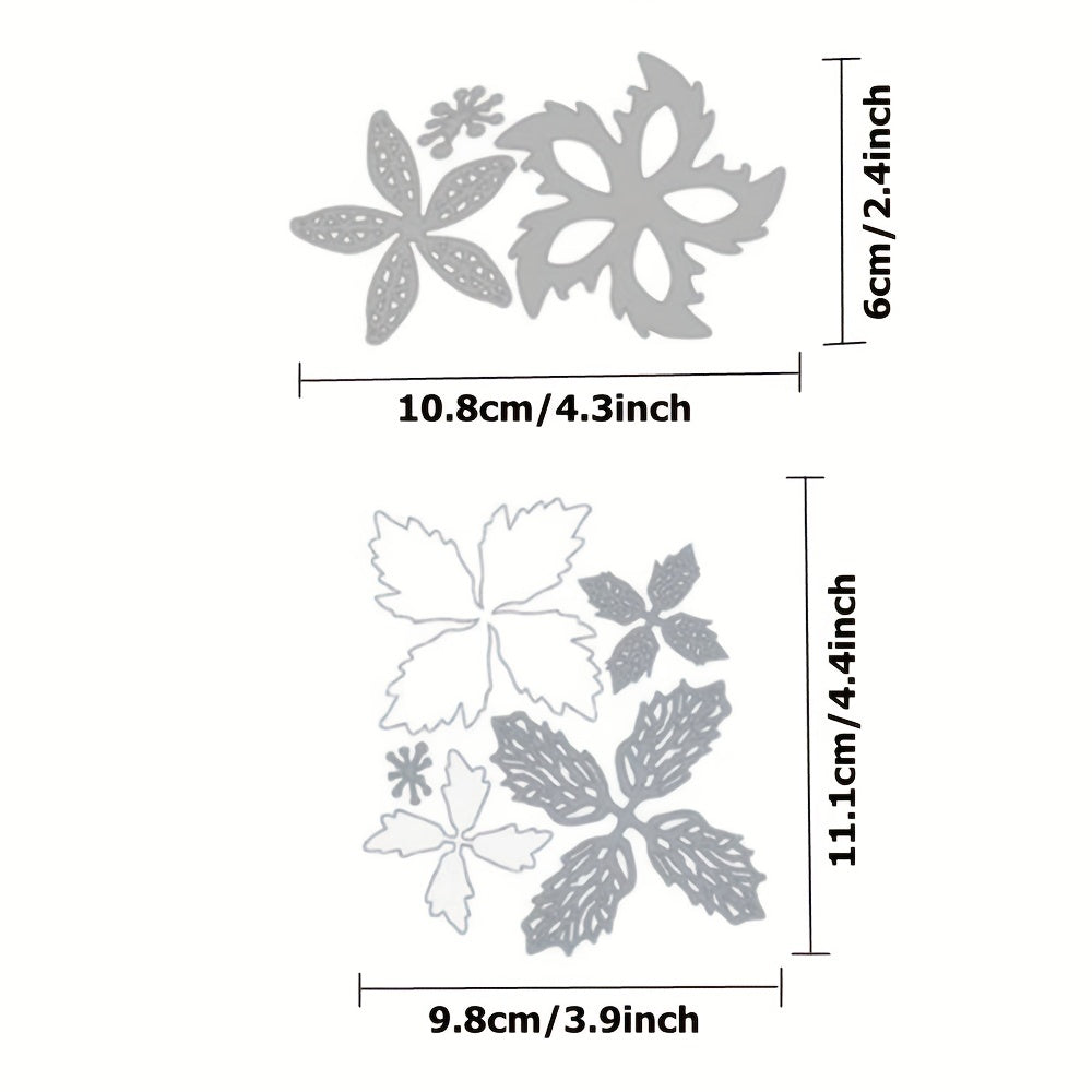 Christmas Floral Decorations Metal Cutting Dies Stencils Paper Art Embossing