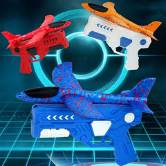 Foam Airplane Launching Gun Colorful Durable Toy