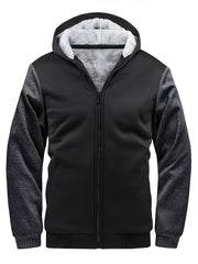 Men's Zip Fleece Hoodie Winter Jacket