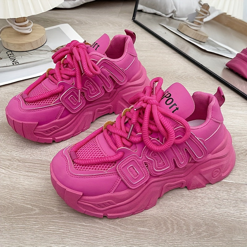 Women's Chunky Sneakers Breathable Thick Bottom Sport Shoes