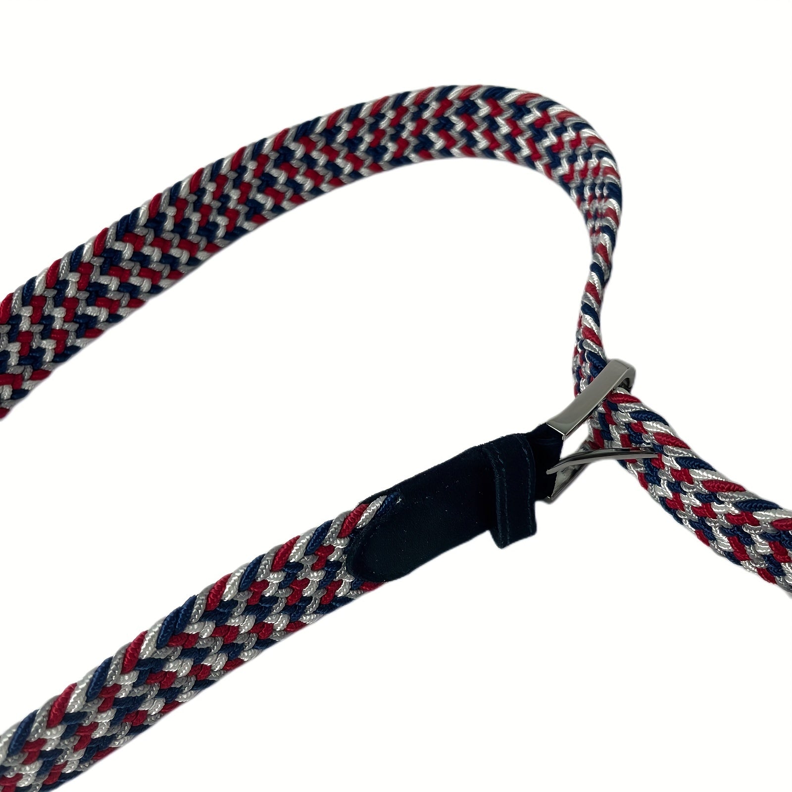 Red Mix Suede Elastic Belt For Kids & Teens