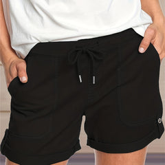 Solid Drawstring Shorts for Summer Casual Wear