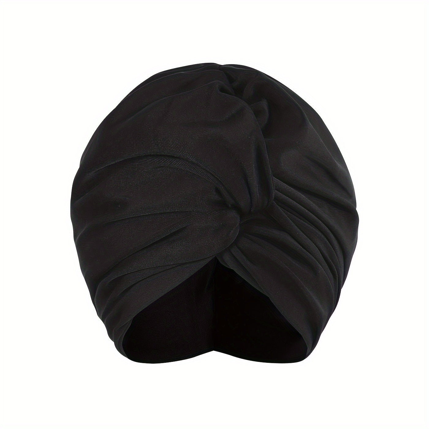 Ruched Plain Swimming Cap Ear Cover Versatile Water Sports Swim Cap